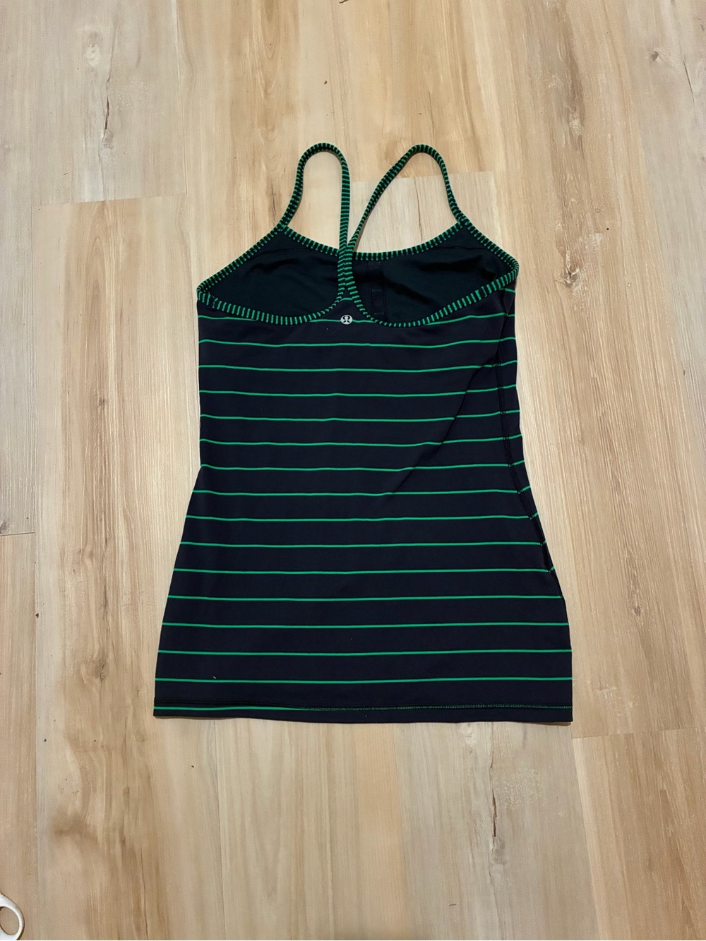 Lululemon Striped Navy & Green Tank Top